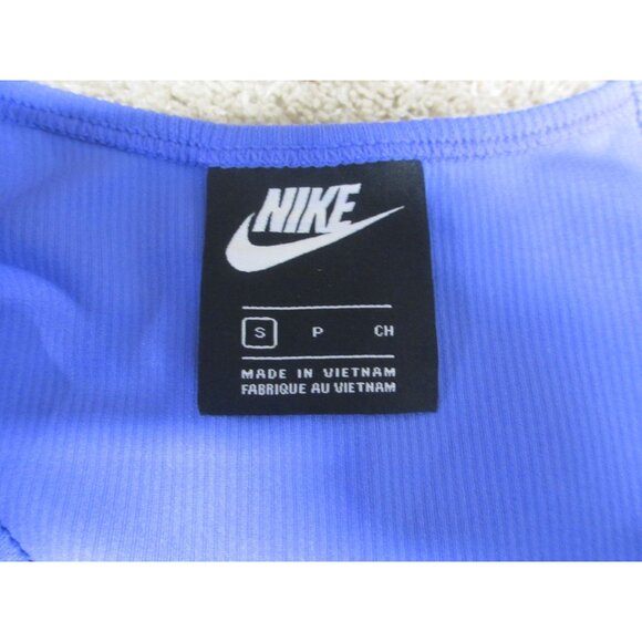 Nike Air Women's Air Ribbed Purple Bra With Straps - Size S NWT - Picture 3 of 3